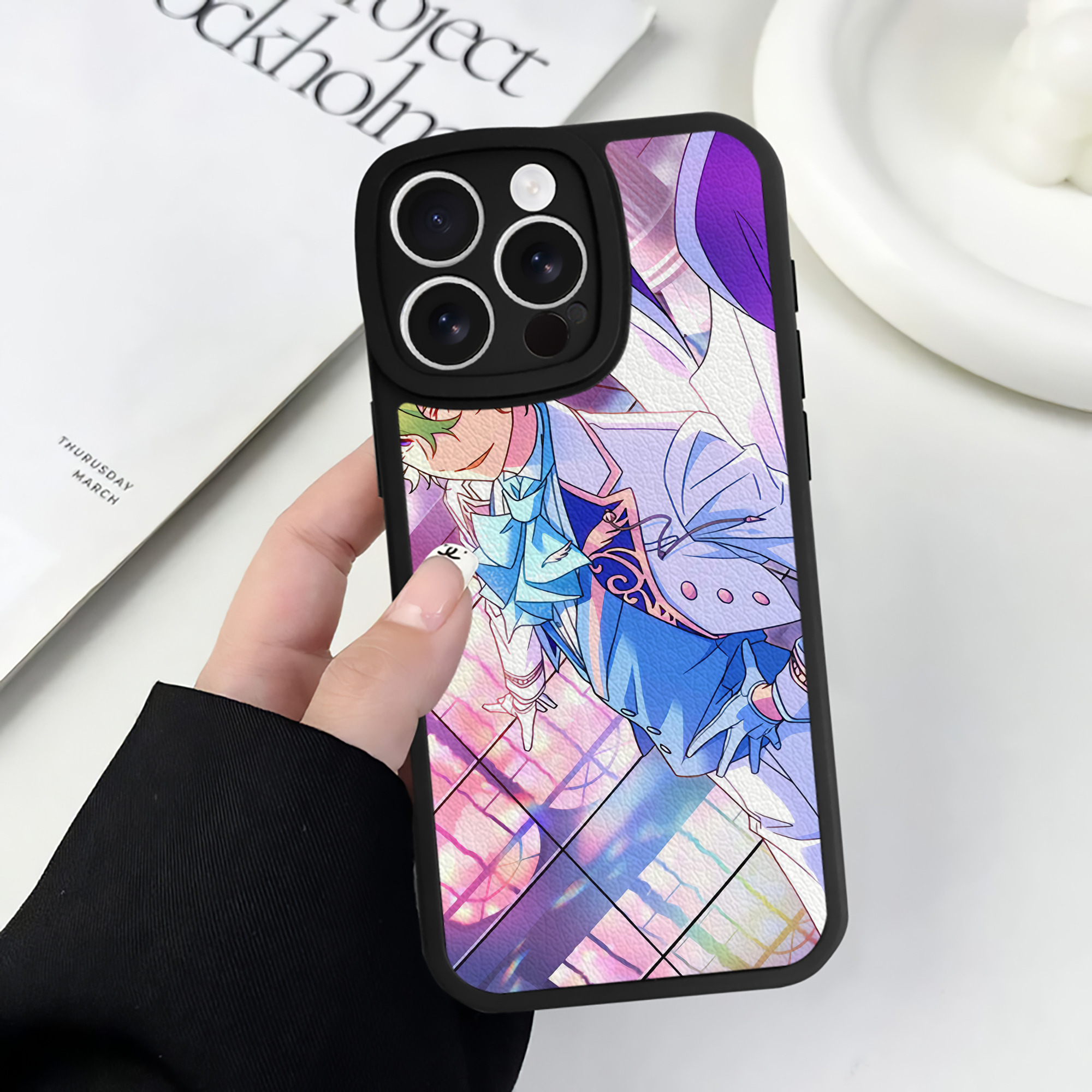 （画像用） あんさんぶるスターズ! Ensemble Stars 【iPhone 16シリーズ対応】シリコンスマホケース（レザー調） 材質：シリコン